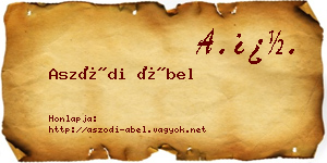 Aszódi Ábel névjegykártya